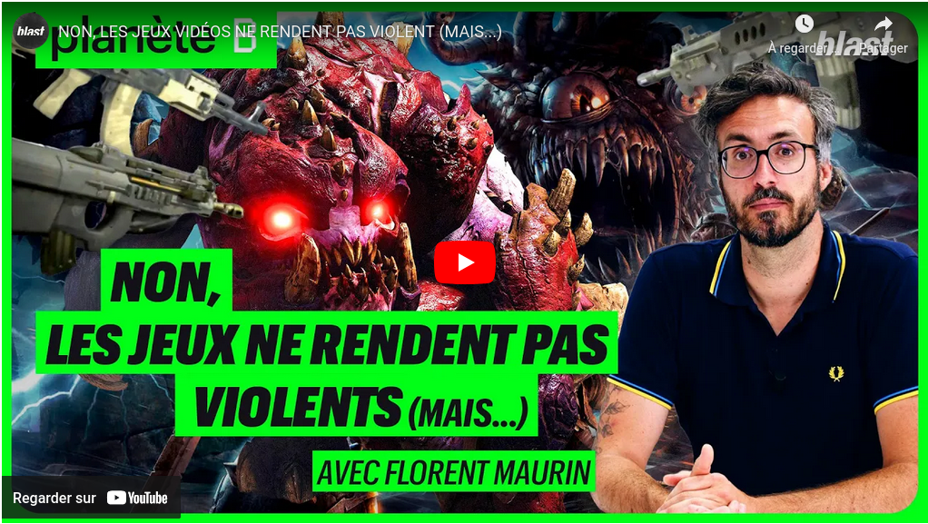 PLANÈTE B – Épisode 9 – NON, LES JEUX VIDÉOS NE RENDENT PAS VIOLENT (MAIS…)