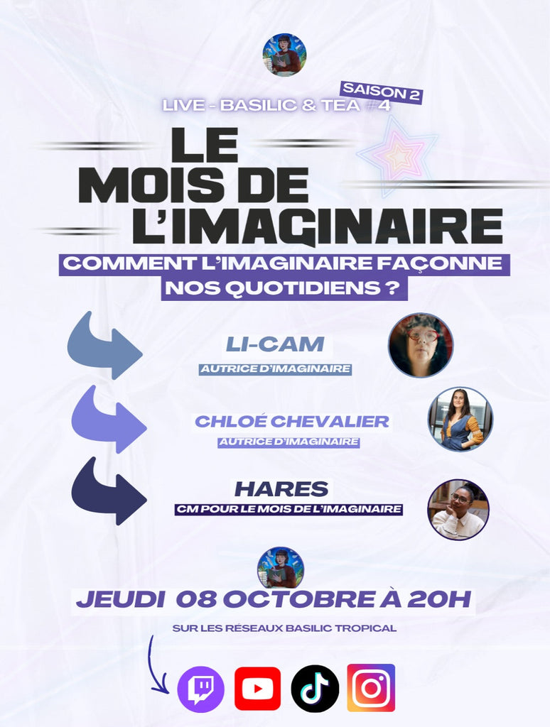 Mois de l'imaginaire : live de Basilic Tropical avec Li-Cam, Chloé Chevalier, Hares
